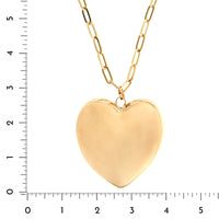 Lauren Rubinski 14K Yellow Gold Large Paulette Heart Pendant Necklace
