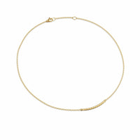 Sculpted Cable Bar Necklace 18K Yellow Gold, 2.7mm