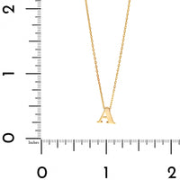 14K Yellow Gold Initial "A" Pendant Necklace