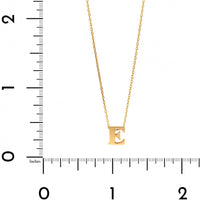 14K Yellow Gold Initial "E" Pendant Necklace