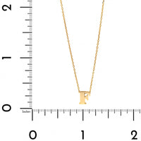 14K Yellow Gold Initial "F" Pendant Necklace