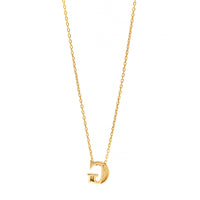 14K Yellow Gold Initial "G" Pendant Necklace