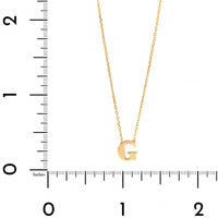 14K Yellow Gold Initial "G" Pendant Necklace