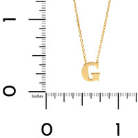 14K Yellow Gold Initial "G" Pendant Necklace