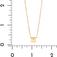 14K Yellow Gold Initial "H" Pendant Necklace