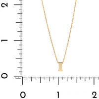 14K Yellow Gold Initial "I" Pendant Necklace