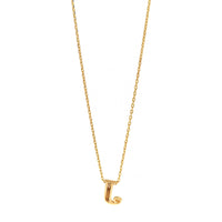 14K Yellow Gold Initial "J" Pendant Necklace