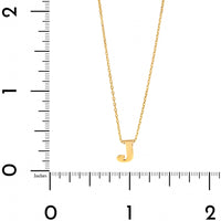 14K Yellow Gold Initial "J" Pendant Necklace