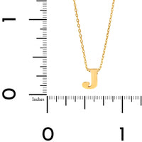 14K Yellow Gold Initial "J" Pendant Necklace