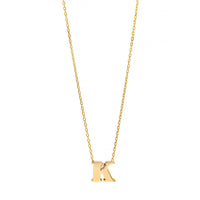 14K Yellow Gold Initial "K" Pendant Necklace