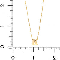 14K Yellow Gold Initial "K" Pendant Necklace
