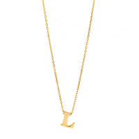 14K Yellow Gold Initial "L" Pendant Necklace