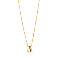 14K Yellow Gold Initial "L" Pendant Necklace