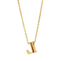 14K Yellow Gold Initial "L" Pendant Necklace