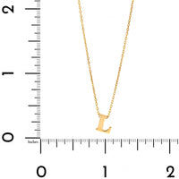 14K Yellow Gold Initial "L" Pendant Necklace