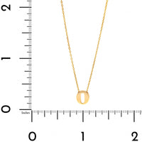 14K Yellow Gold Initial "O" Pendant Necklace