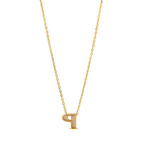 14K Yellow Gold Initial "P" Pendant Necklace