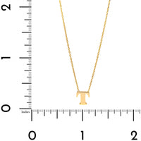 14K Yellow Gold Initial "T" Pendant Necklace