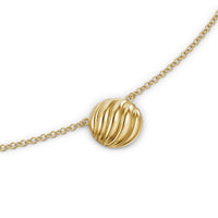 Sculpted Cable Pendant Necklace 18K Yellow Gold, 10mm