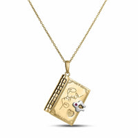Roberto Coin 18K Yellow Gold Tiny Treasures Love Story Book Necklace