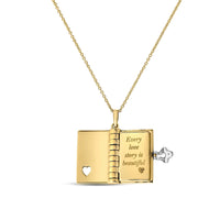 Roberto Coin 18K Yellow Gold Tiny Treasures Love Story Book Necklace