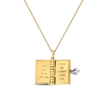 Roberto Coin 18K Yellow Gold Tiny Treasures Love Story Book Necklace