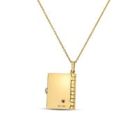 Roberto Coin 18K Yellow Gold Tiny Treasures Love Story Book Necklace