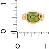 Vanessa Fernandez 18K Yellow Gold One Of A Kind Garnet Curva Ring