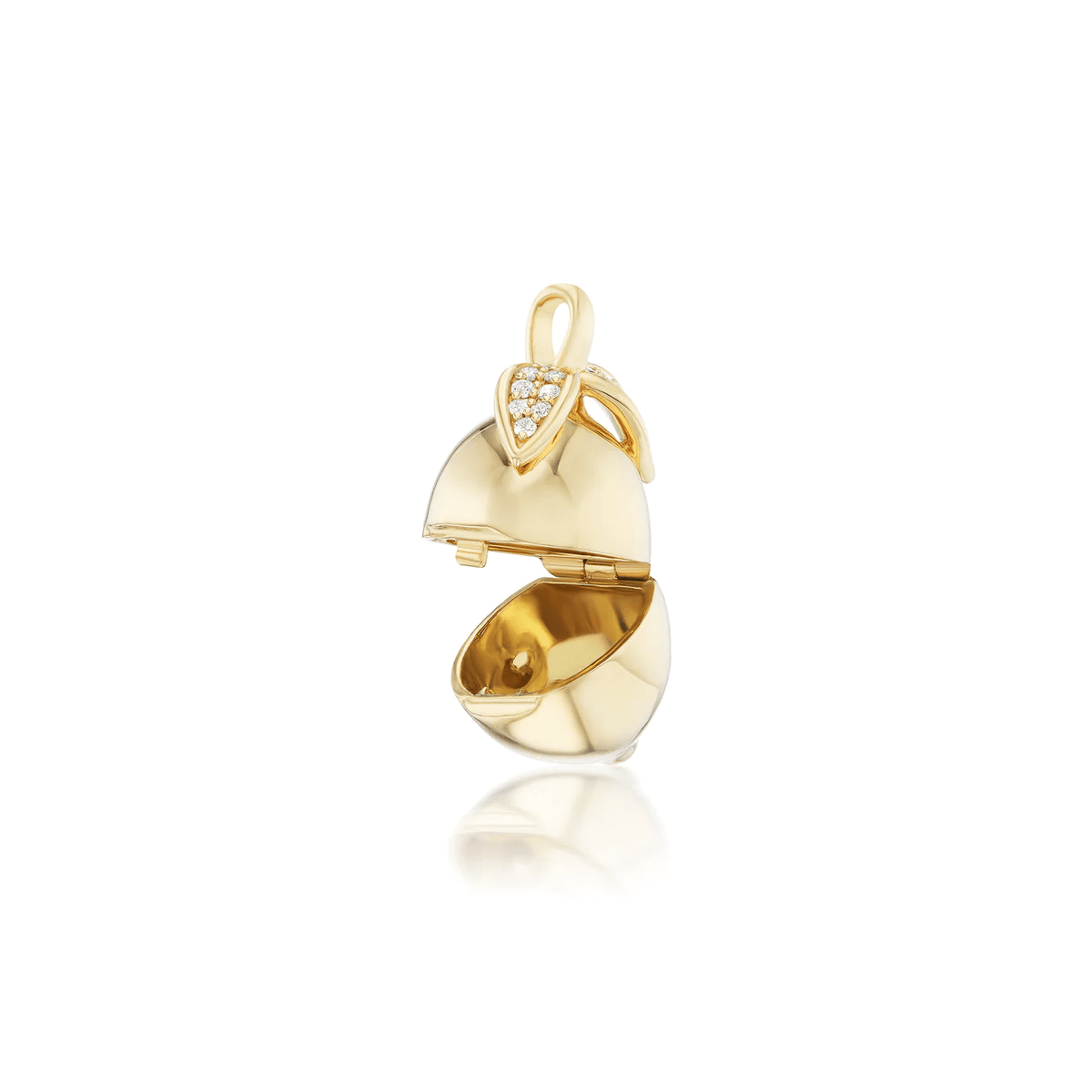 18K Yellow Gold Lemon Locket Charm