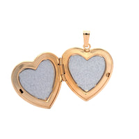 14K Yellow Gold Diamond Heart Locket