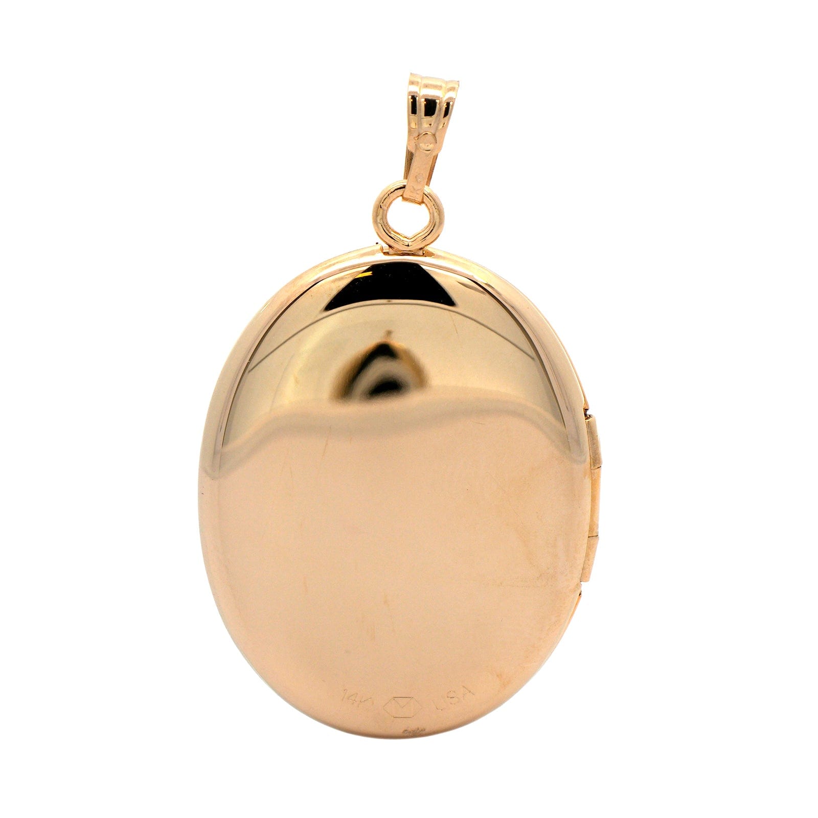 14K Yellow Gold Oval Locket