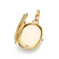 Temple St. Clair 18K Yellow Gold Sapphire and Diamond Primavera Fiori Locket Charm