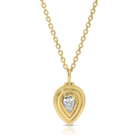 Anita Ko 18K Yellow Gold Pear Shaped Diamond Loulou Locket Necklace