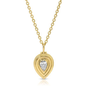Anita Ko 18K Yellow Gold Pear Shaped Diamond Loulou Locket Necklace