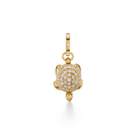 Temple St. Clair 18K Yellow Gold Diamond Turtle Locket Charm
