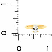 18K Yellow Gold 4-Prong Engagement Ring Setting