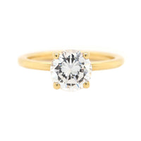 18K Yellow Gold 4 Prong Solitaire Engagement Ring Setting