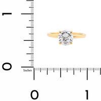 18K Yellow Gold 4 Prong Solitaire Engagement Ring Setting