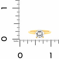 18K Yellow Gold 4 Prong Solitaire Engagement Ring Setting