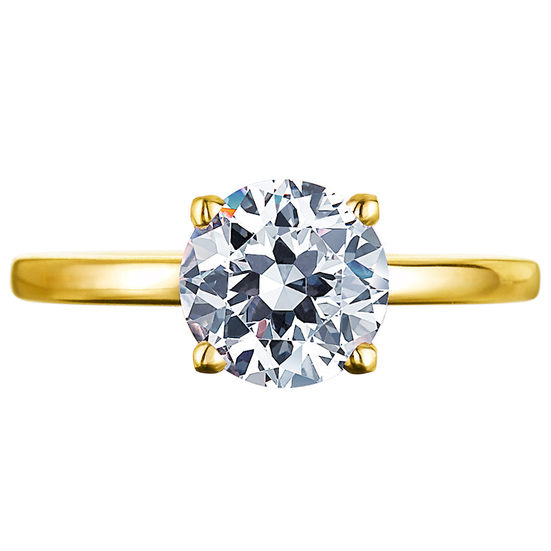 18K Yellow Gold Solitaire Engagement Ring Setting