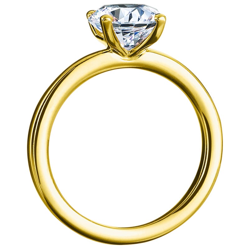 18K Yellow Gold Solitaire Engagement Ring Setting