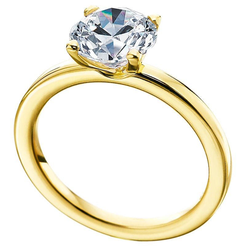 18K Yellow Gold Solitaire Engagement Ring Setting