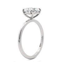 Platinum Round 4 Prong Solitaire Engagement Ring Setting