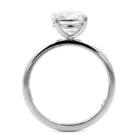 Platinum Round 4 Prong Solitaire Engagement Ring Setting