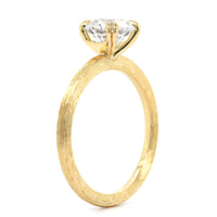 18K Yellow Gold Florentine Finish Engagement Ring Setting
