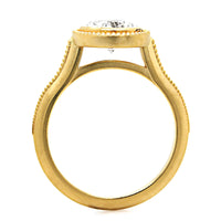 18K Yellow Gold Vintage Style Engagement Ring Setting