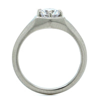 Platinum Contemporary Solitaire Engagement Ring Setting