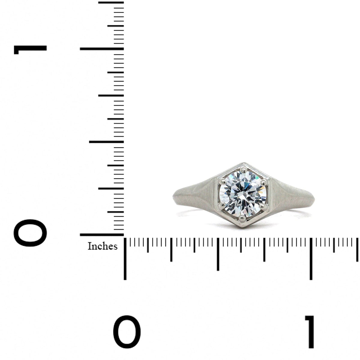 Platinum Contemporary Solitaire Engagement Ring Setting