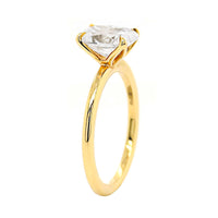 18K Yellow Gold Lily Head Solitaire Engagement Ring Setting