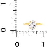 18K Yellow Gold Lily Head Solitaire Engagement Ring Setting